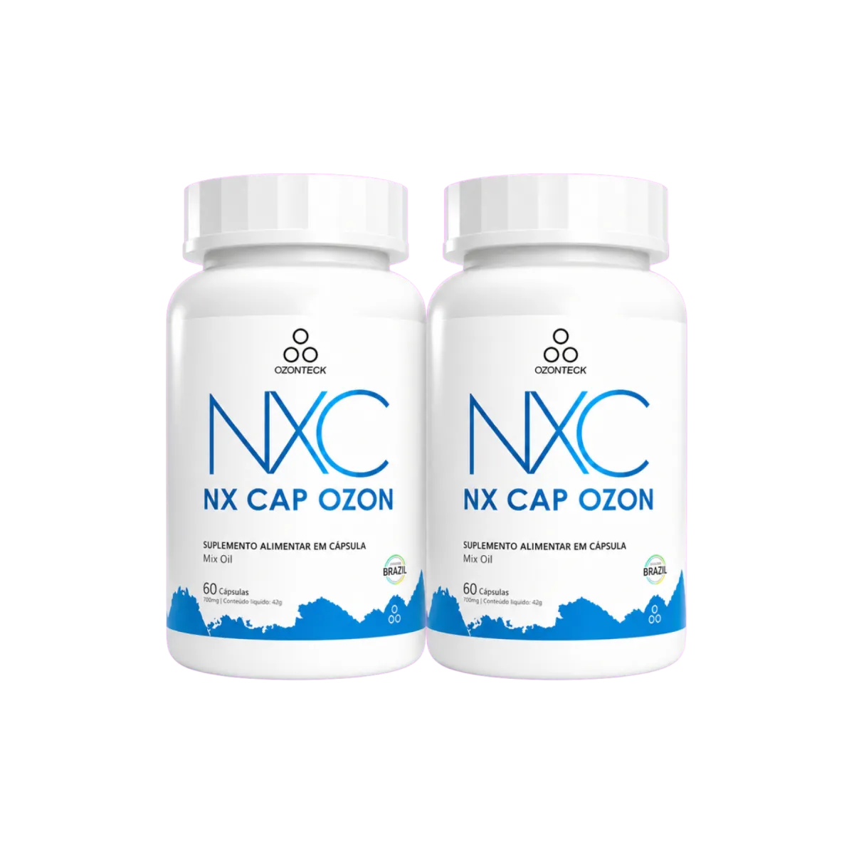 NX Cap Ozonteck kit com 2 frascos e 120 cápsulas