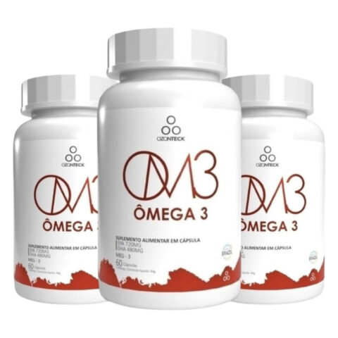 Kit com 3 Ômega 3 Ozonizado Premium 60 Cápsulas