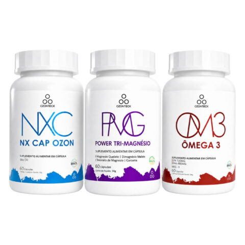Kit Completo: Ômega 3 + Tri Magnésio + NX Cap