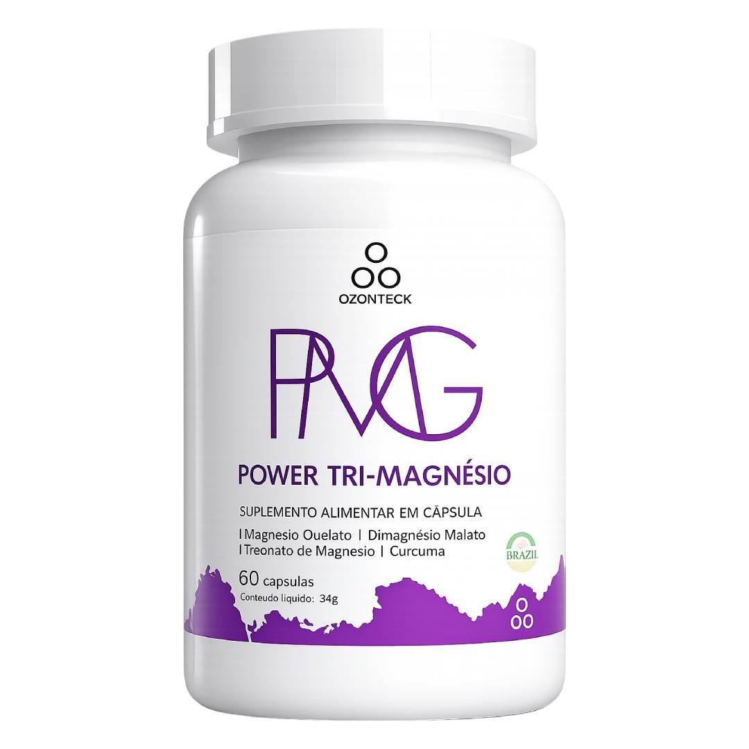 Power Tri Magnésio Ozonizado 60 Cápsulas